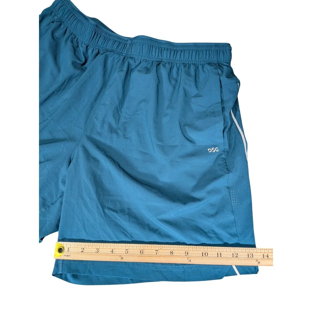 DSG Mens 7 Inch Stride Running Shorts Teal Blue XL NWT Athletic Gym Training